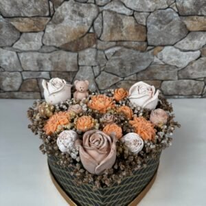 Arranjo de Flores em Cera